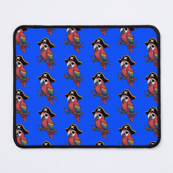 Item preview, Cute Cartoon Pirate Parrot: Macaw with Eyepatch & Hat Illustration designed and sold by RudArtAI.