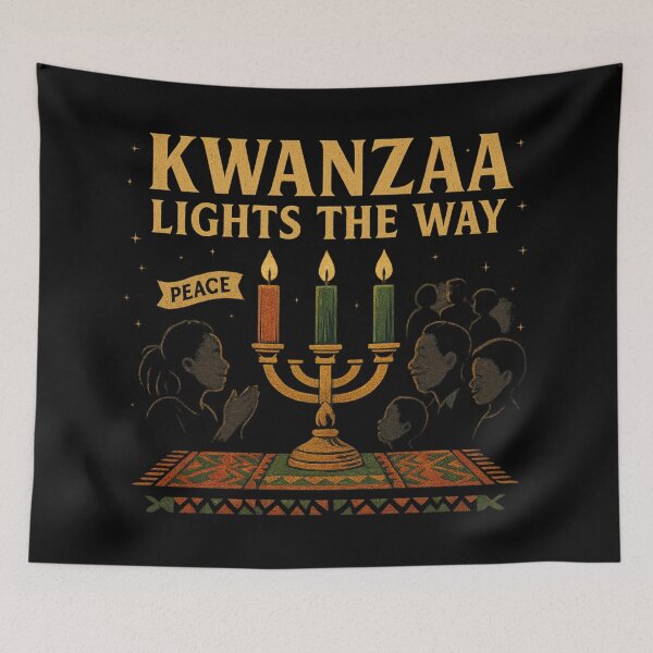 Item preview, Kwanzaa Lights the Way – Peace, Unity, and Celebration Holiday Design designed and sold by AddictiveDesign.