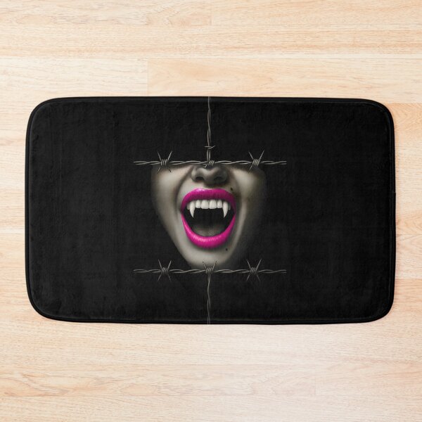 Item preview, Vampire Glam – Gothic Fang Art with Hot Pink Lips designed and sold by WickedPrettyco.