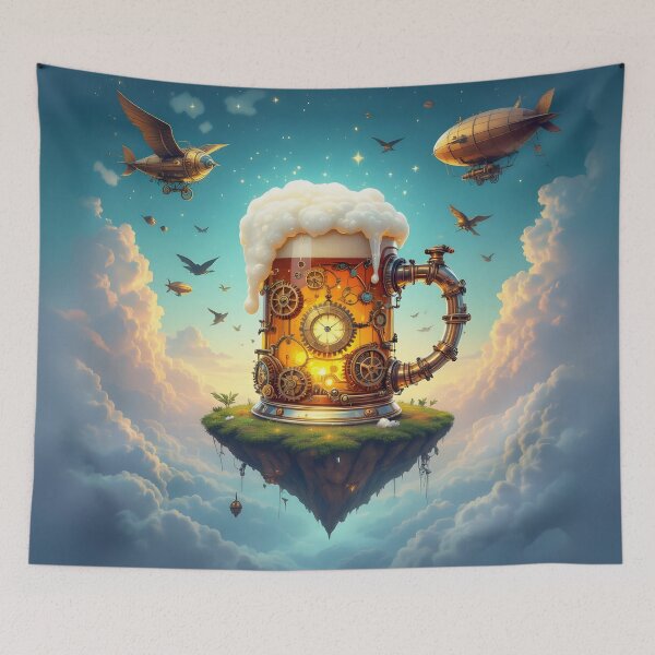 Item preview, A modern, steampunk-inspired fantasy beer mug designed and sold by Marcu Ioachim.