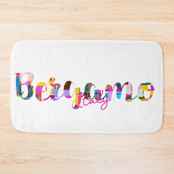 Item preview, Bergamo, Italy, Vibrant Abstract City Typography Art designed and sold by Wanderful-roads.
