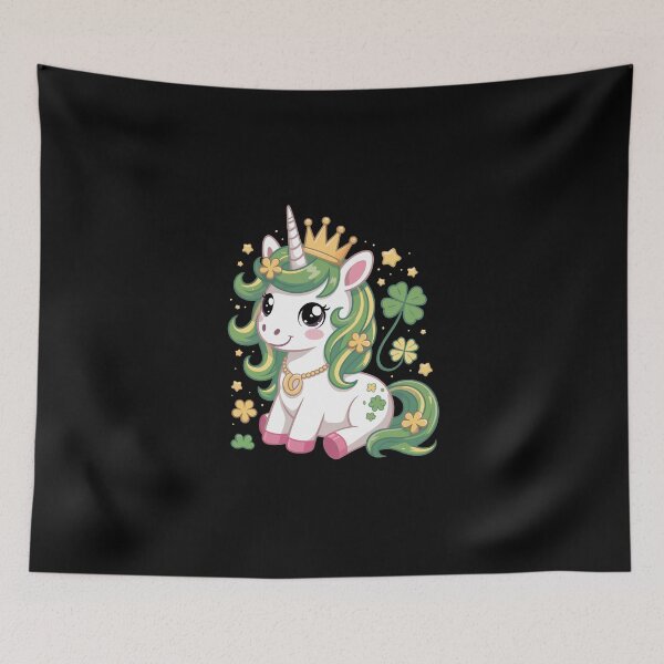 Item preview, Unicorn with Clover Crown designed and sold by jkrphoto.
