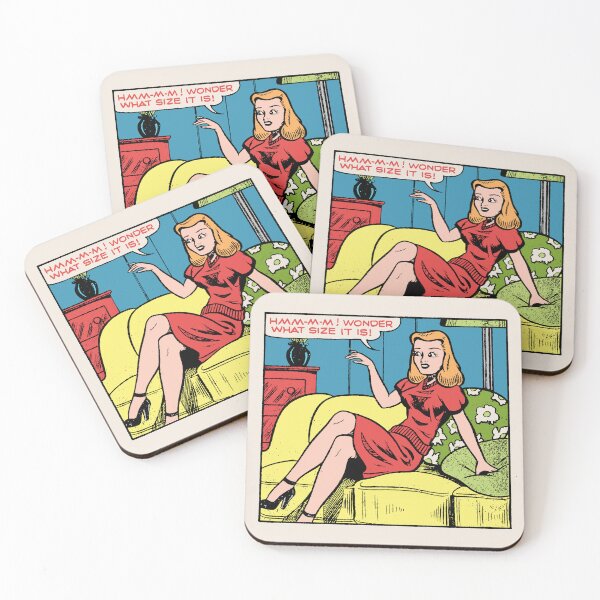 Item preview, I Wonder What Size It Is • Retro Good Girl Vintage Comic Pop Art designed and sold by wmxdesign.
