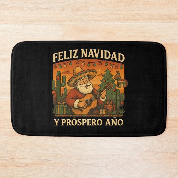 Item preview, Feliz Navidad y Próspero Año – Mexican Christmas Santa Guitar Holiday Design designed and sold by AddictiveDesign.