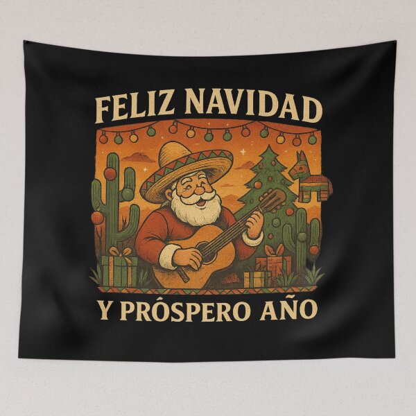 Item preview, Feliz Navidad y Próspero Año – Mexican Christmas Santa Guitar Holiday Design designed and sold by AddictiveDesign.