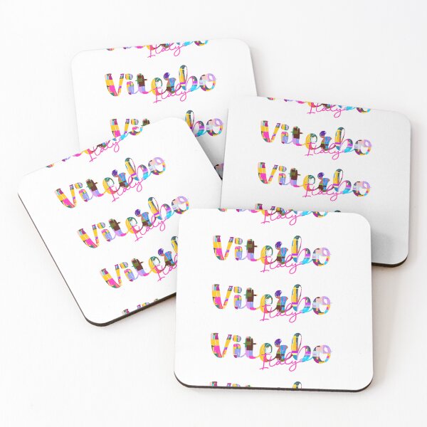 Item preview, Viterbo, Italy, Vibrant Abstract City Typography Art designed and sold by Wanderful-roads.