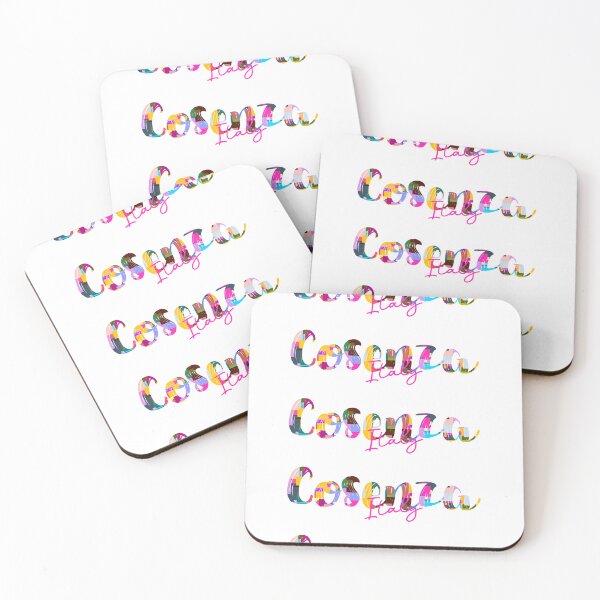 Item preview, Cosenza, Italy, Vibrant Abstract City Typography Art designed and sold by Wanderful-roads.