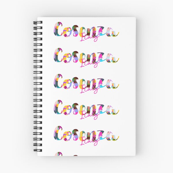 Item preview, Cosenza, Italy, Vibrant Abstract City Typography Art designed and sold by Wanderful-roads.