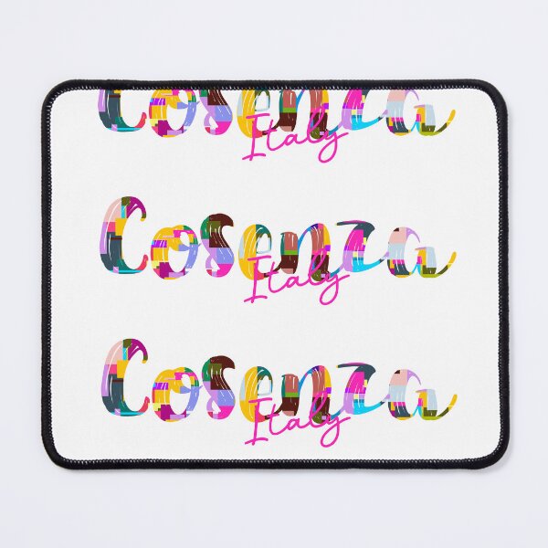 Item preview, Cosenza, Italy, Vibrant Abstract City Typography Art designed and sold by Wanderful-roads.