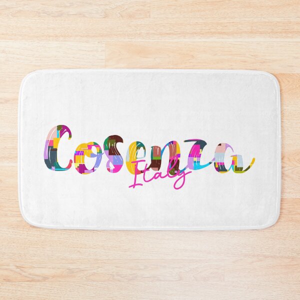Item preview, Cosenza, Italy, Vibrant Abstract City Typography Art designed and sold by Wanderful-roads.