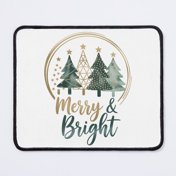 Item preview, Merry & Bright Christmas T-Shirt | Elegant Christmas Tree Design | Festive Gold Accent Holiday Shirt | Christmas Gift Idea designed and sold by PrintedWithSoul.