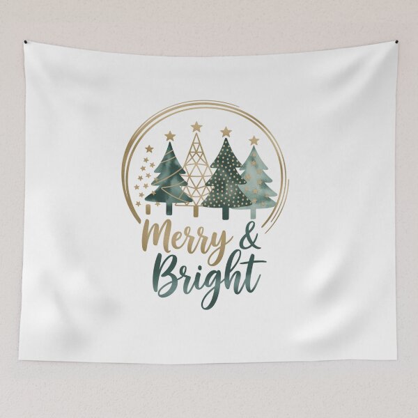 Item preview, Merry & Bright Christmas T-Shirt | Elegant Christmas Tree Design | Festive Gold Accent Holiday Shirt | Christmas Gift Idea designed and sold by PrintedWithSoul.