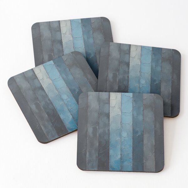Item preview, Longitudinal stripe pattern in blue designed and sold by blackwhiteblue.