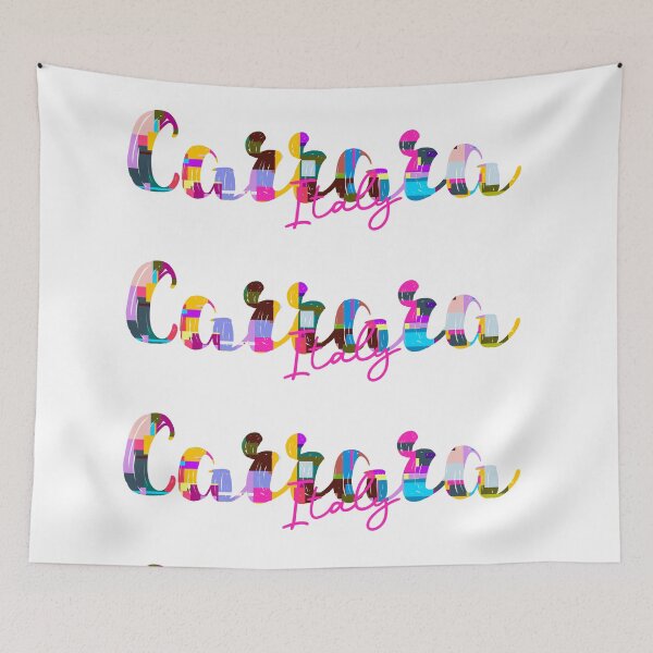 Item preview, Carrara, Italy, Vibrant Abstract City Typography Art designed and sold by Wanderful-roads.
