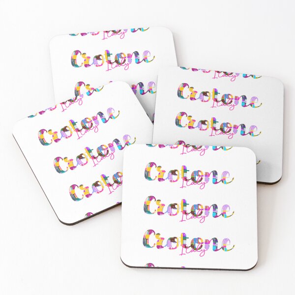 Item preview, Crotone, Italy, Vibrant Abstract City Typography Art designed and sold by Wanderful-roads.
