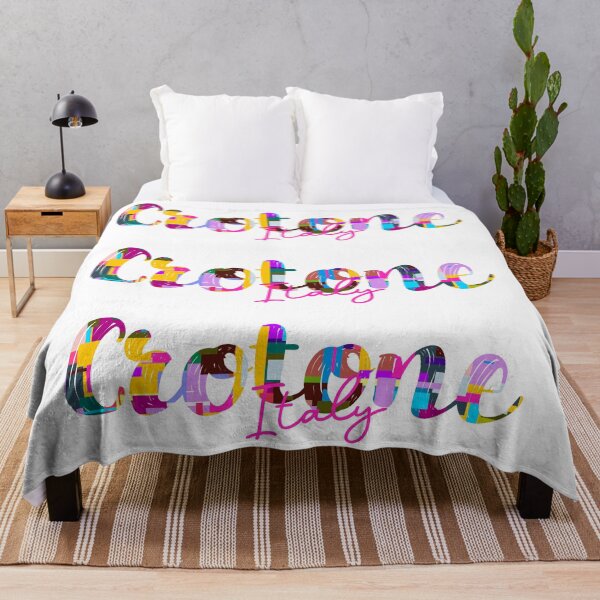 Item preview, Crotone, Italy, Vibrant Abstract City Typography Art designed and sold by Wanderful-roads.