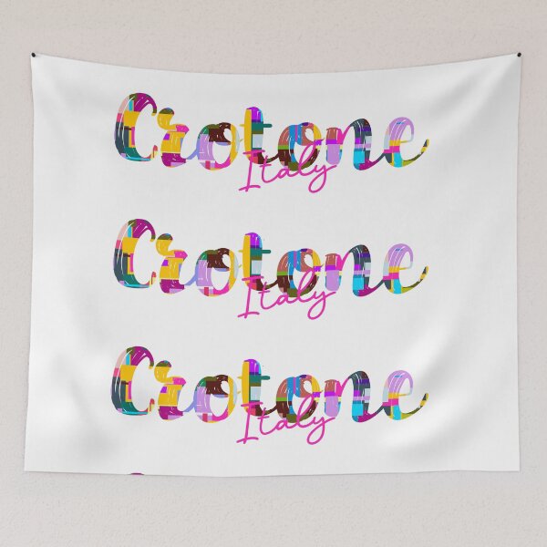 Item preview, Crotone, Italy, Vibrant Abstract City Typography Art designed and sold by Wanderful-roads.