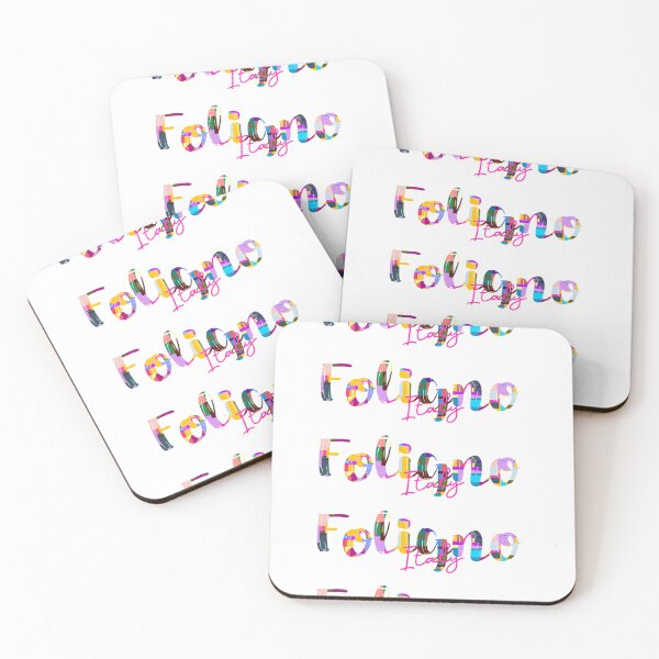 Item preview, Foligno, Italy, Vibrant Abstract City Typography Art designed and sold by Wanderful-roads.