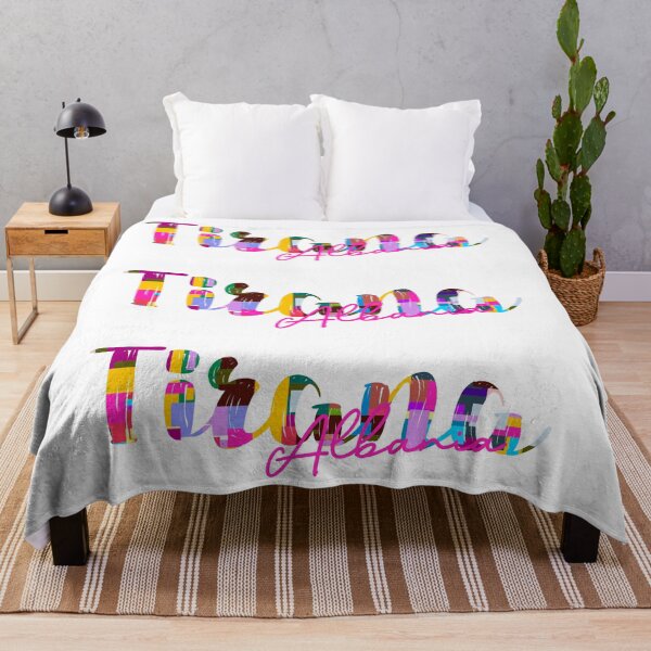 Item preview, Tirana, Albania, Vibrant Abstract City Typography Art designed and sold by Wanderful-roads.