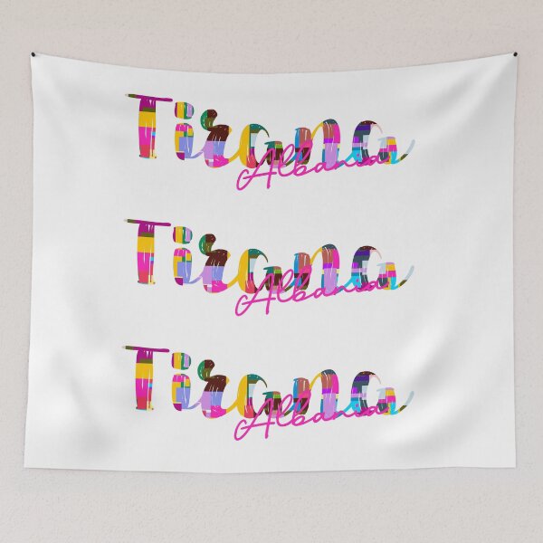 Item preview, Tirana, Albania, Vibrant Abstract City Typography Art designed and sold by Wanderful-roads.
