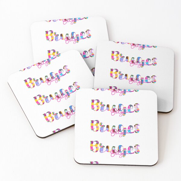 Item preview, Bruges, Belgium, Vibrant Abstract City Typography Art designed and sold by Wanderful-roads.