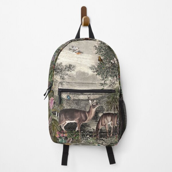 Item preview, Vintage Tropical Forest Landscape with Exotic Animals and Birds designed and sold by hAITHAM1985.
