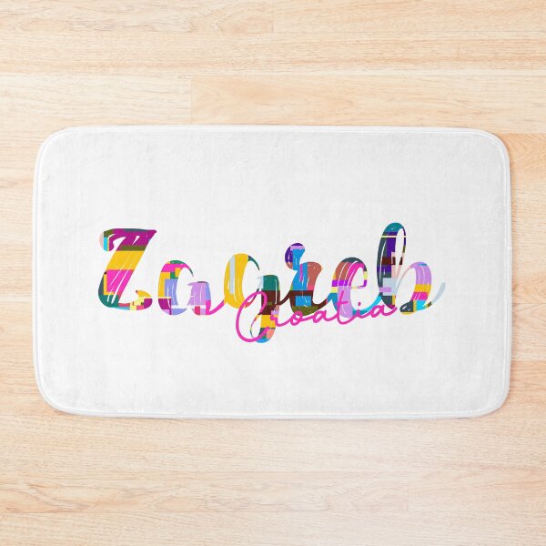 Item preview, Zagreb, Croatia, Vibrant Abstract City Typography Art designed and sold by Wanderful-roads.