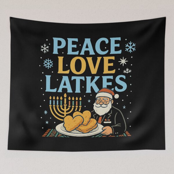 Item preview, Peace Love Latkes – Funny Hanukkah Food and Holiday Design designed and sold by AddictiveDesign.