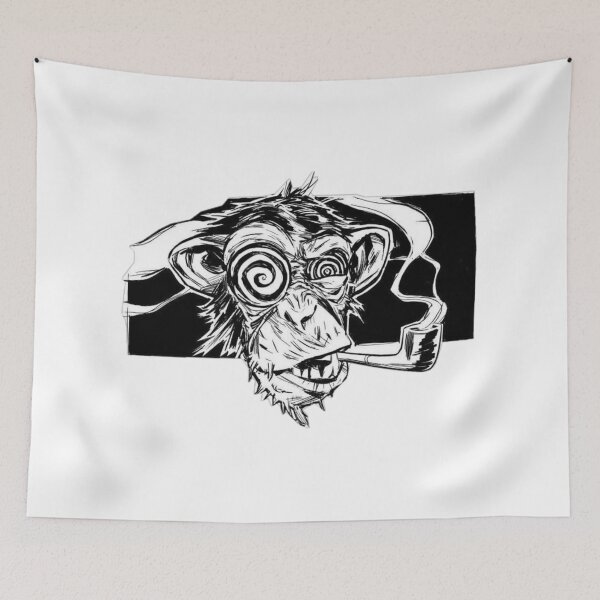 Item preview, Psychedelic Monkey Sketch Edgy Street Style designed and sold by Oniyasha.