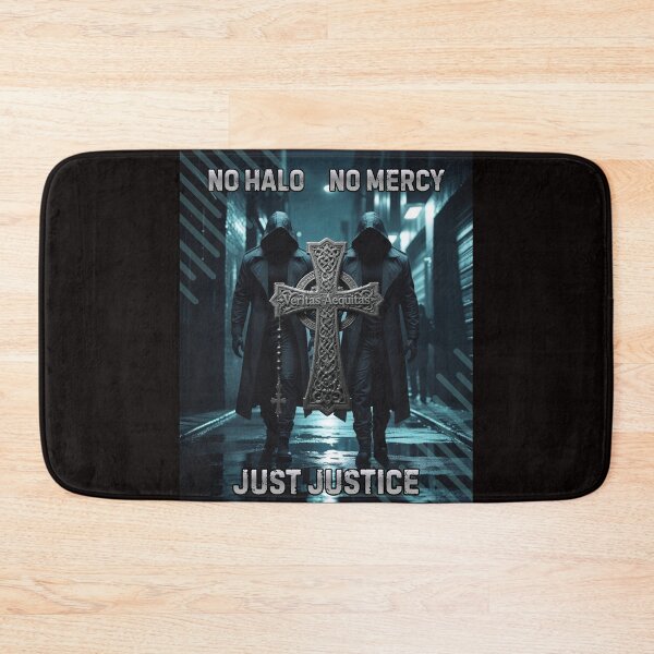 Item preview, No Halo No Mercy Just Justice – Street Vigilante Justice T-Shirt designed and sold by TheCleverSkull.