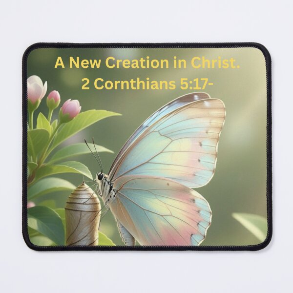 Item preview, ✨ 2 Corinthians 5:17 – A New Creation in Christ | Butterfly & Bloom Christian Sticker | Faith-Based Inspirational Art designed and sold by Nara8.