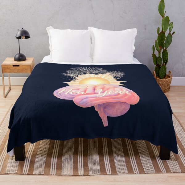 Item preview, New Year Brain, New Mind | Brain Sunrise Motivational Design – Growth, Positivity & Fresh Start Art designed and sold by PureBrain.