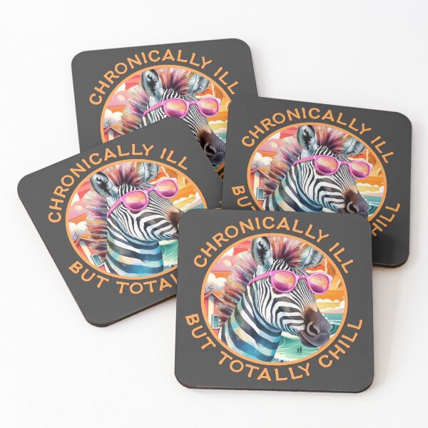 Item preview, Chronic Illness Warrior - Totally Chill Zebra designed and sold by Designs by Jesabee.