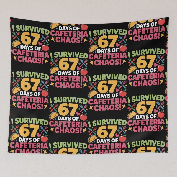 Item preview, I Survived 67 Days of Cafeteria Chaos Lunch Lady Staff Squad designed and sold by BLZART.