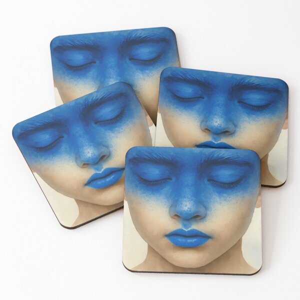 Item preview, Stillness in Blue — Minimal Portrait designed and sold by youkee.