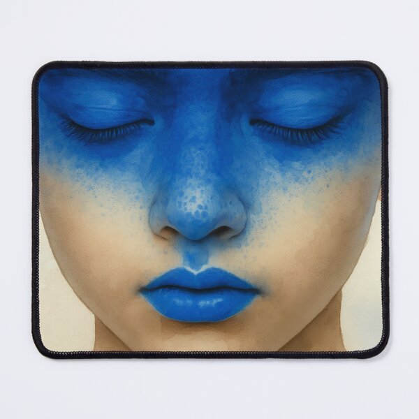 Item preview, Stillness in Blue — Minimal Portrait designed and sold by youkee.