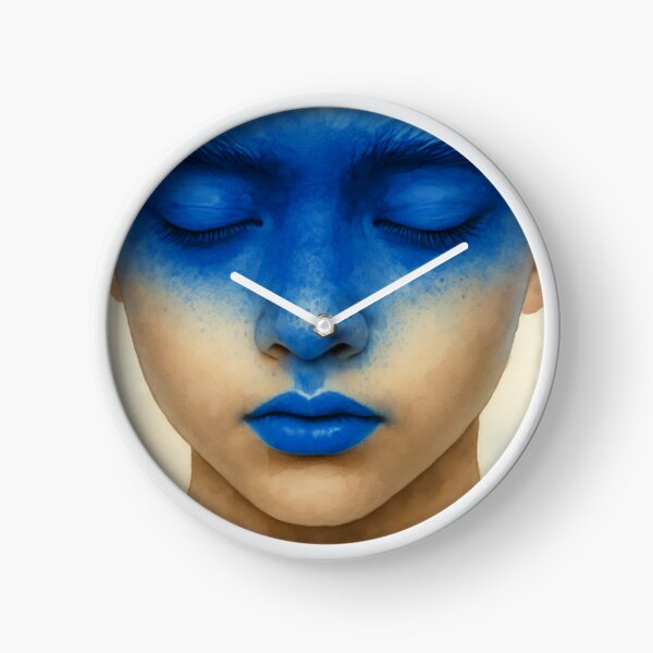 Item preview, Stillness in Blue — Minimal Portrait designed and sold by youkee.