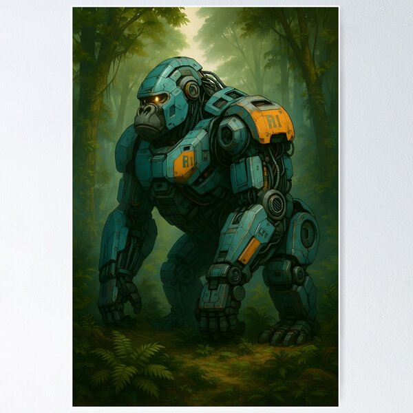 Item preview, Mech Gorilla Sentinel — Cybernetic Ape in the Jungle designed and sold by Pixel-Up.