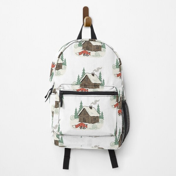 Item preview, Fox and cabin winter woodland designed and sold by OhUTees.