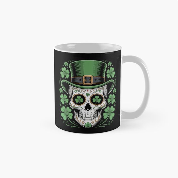 Item preview, Celtic Skull with Shamrocks designed and sold by jkrphoto.