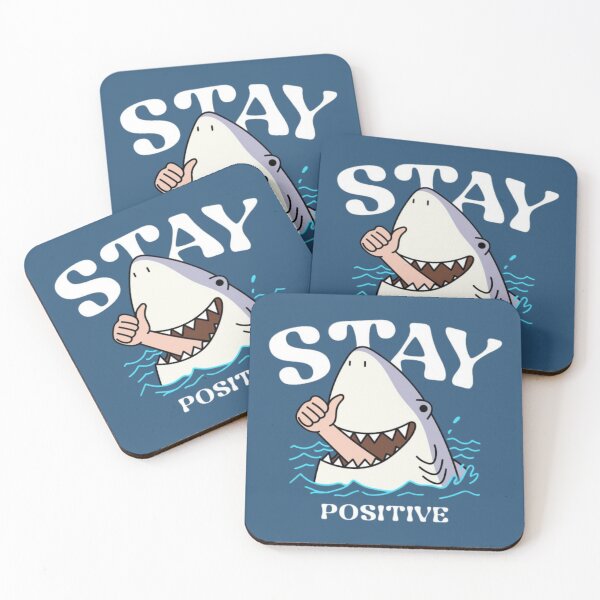 Item preview, Shark Positive Cute Funny Ocean Vibe designed and sold by Oniyasha.
