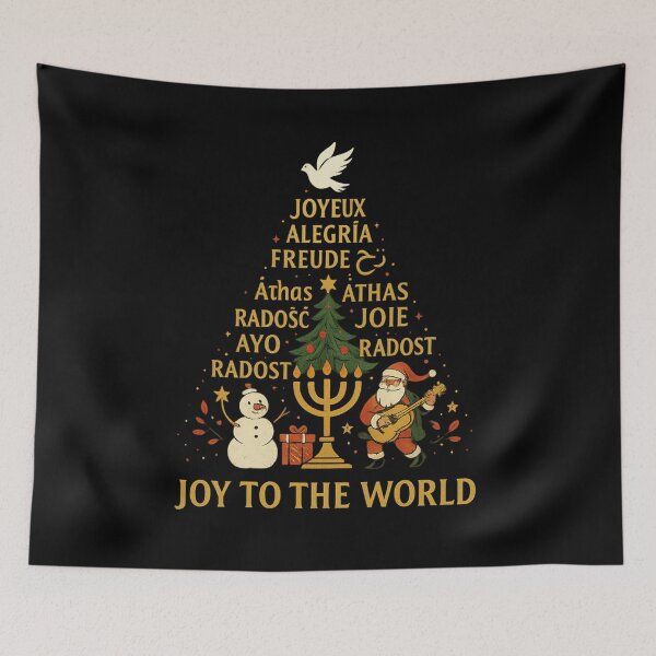 Item preview, Joy to the World – Multilingual Holiday Peace and Unity Design designed and sold by AddictiveDesign.