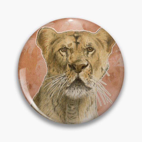 Item preview, Vintage Lioness Portrait | 19th Century Zoological Big Cat Illustration designed and sold by Folio and Field: Archival Art for Modern Living.