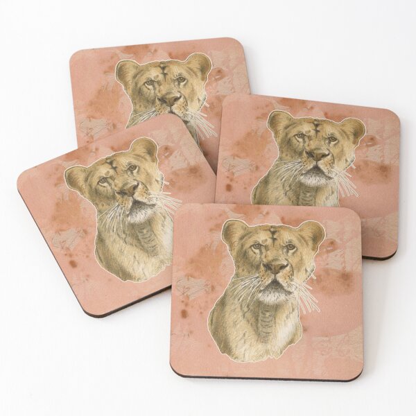 Item preview, Vintage Lioness Portrait | 19th Century Zoological Big Cat Illustration designed and sold by Folio and Field: Archival Art for Modern Living.