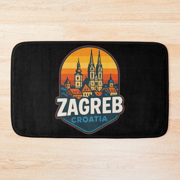 Item preview, Zagreb Croatia Travel Retro Vintage designed and sold by TomFrontierArt.