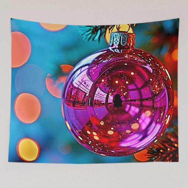 Item preview, Vibrant Christmas Ornament Sparkle Design designed and sold by Health And Fitness Posts e-Store.