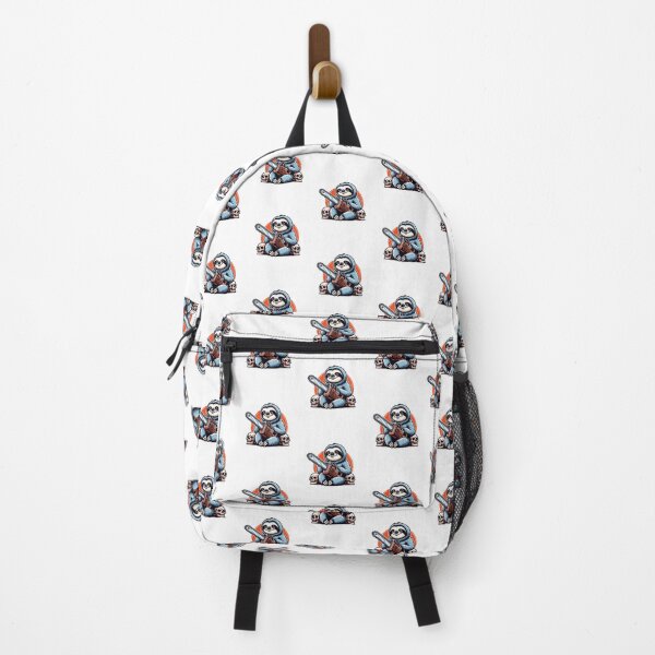 Item preview, Killer Sloth with Chainsaw on Skulls — Funny Dark Humor Graphic designed and sold by HBDStudio.