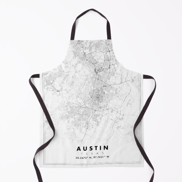 Item preview, Austin White Map designed and sold by EastPunkShop.