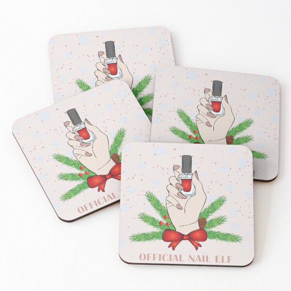 Item preview, Official Nail Elf – Christmas Nail Art Illustration designed and sold by RitaStudio.