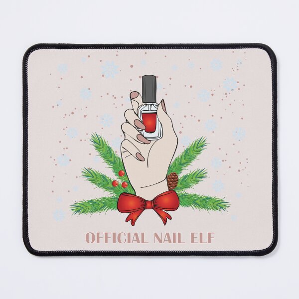 Item preview, Official Nail Elf – Christmas Nail Art Illustration designed and sold by RitaStudio.